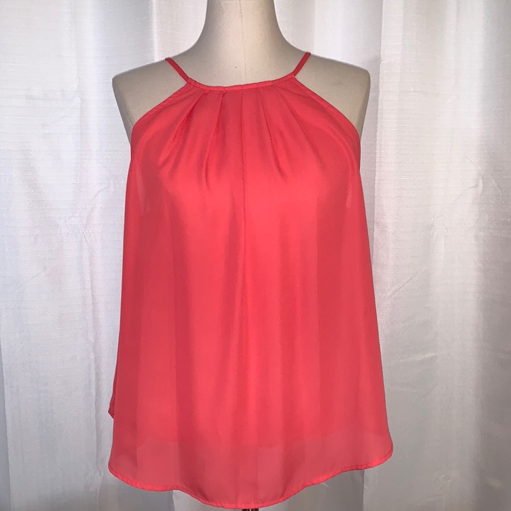 Francesca’s High Neck pleated Shell
